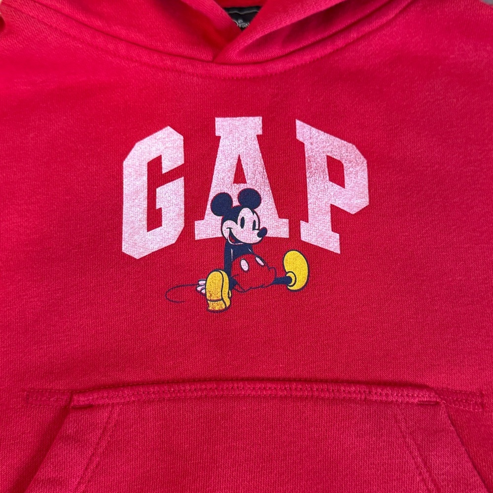 Disney Gap Mickey Mouse Red Toddler Hoodie - Size 12-18 Months